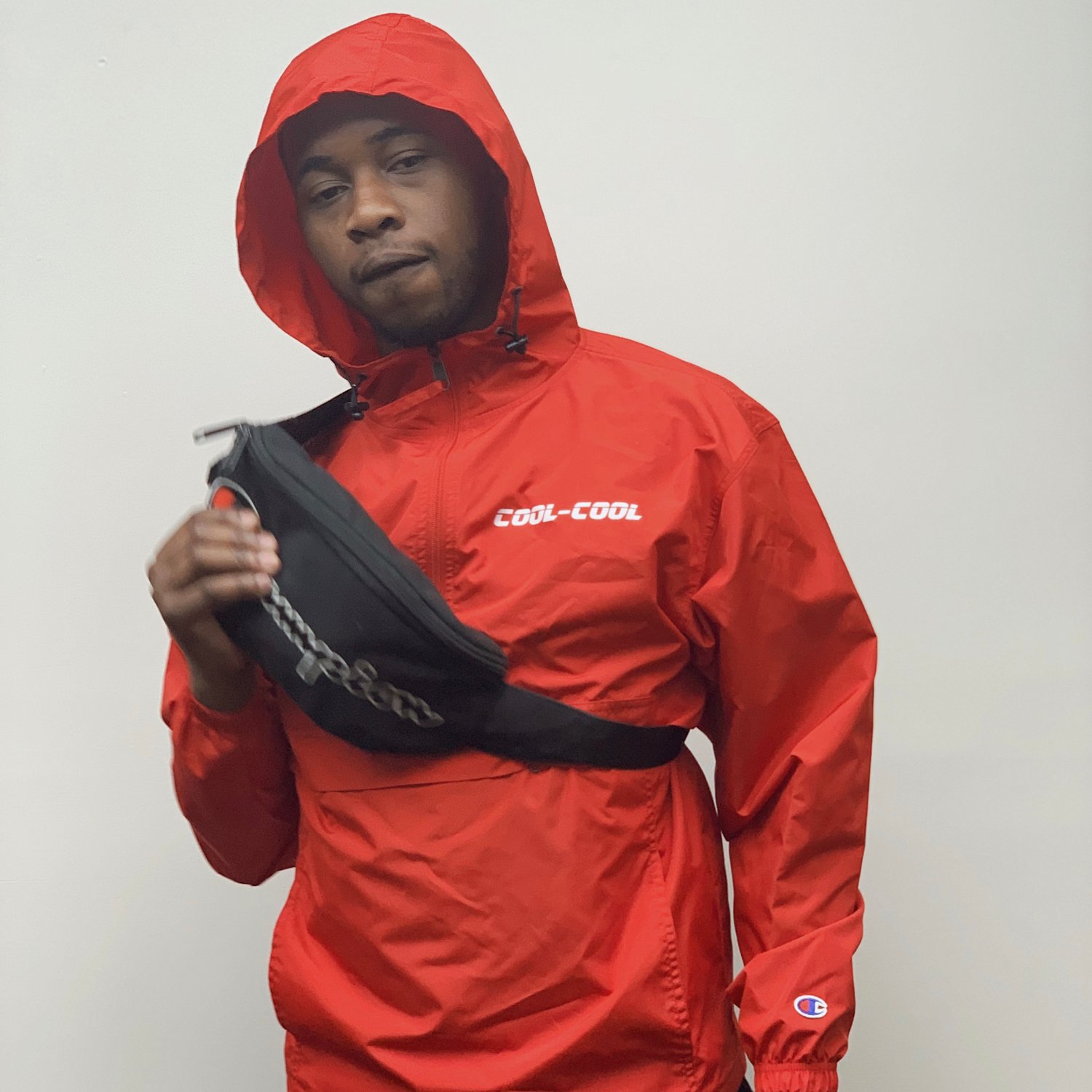 Image of Red “Cool-Cool” Champion 1/4 Zip Windbreaker
