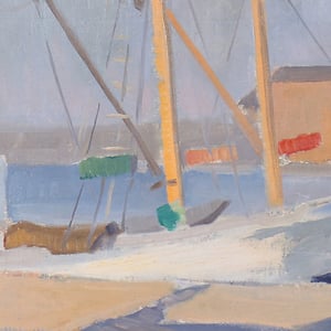 Image of 1942, Swedish Painting, 'Stockholm,' Eira Thelander