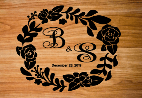 Image of Flower Monogram Decal