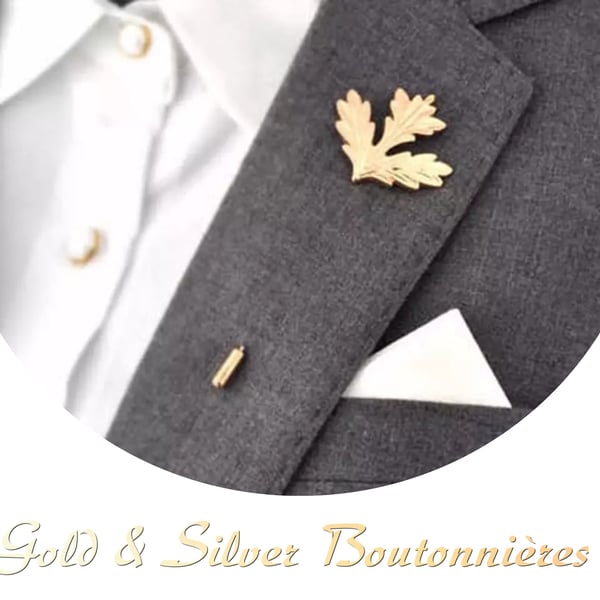 Image of Gold & Silver Boutonnières 