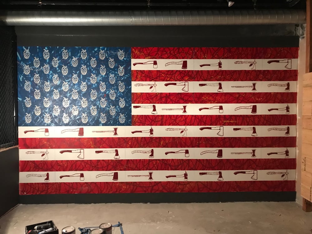 Image of AMERICAN FLAG MURAL (CHOP & HOPS FTL)