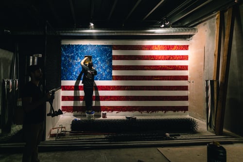 Image of AMERICAN FLAG MURAL (CHOP & HOPS FTL)