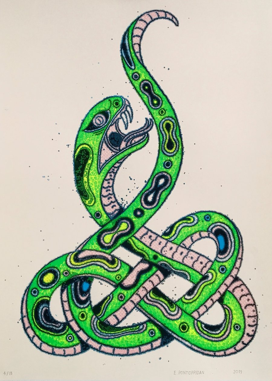Image of Snake- print by Erik Pontoppidan