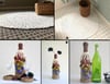 choice of Farmhouse Rag Rug OR Wine Bottle Cozy Coaster Set