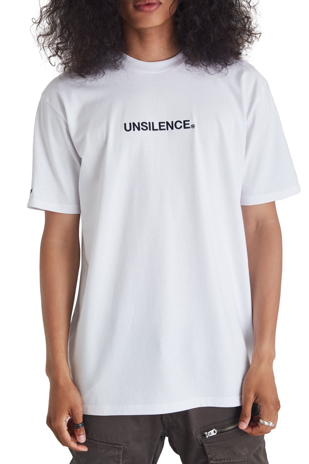 Image of White Logo Staple Tee