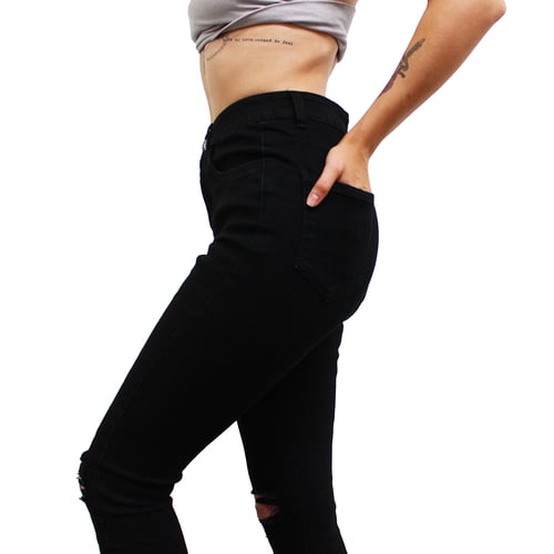 Image of Black Barrel Jeans - For Her