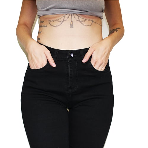 Image of Black Barrel Jeans - For Her