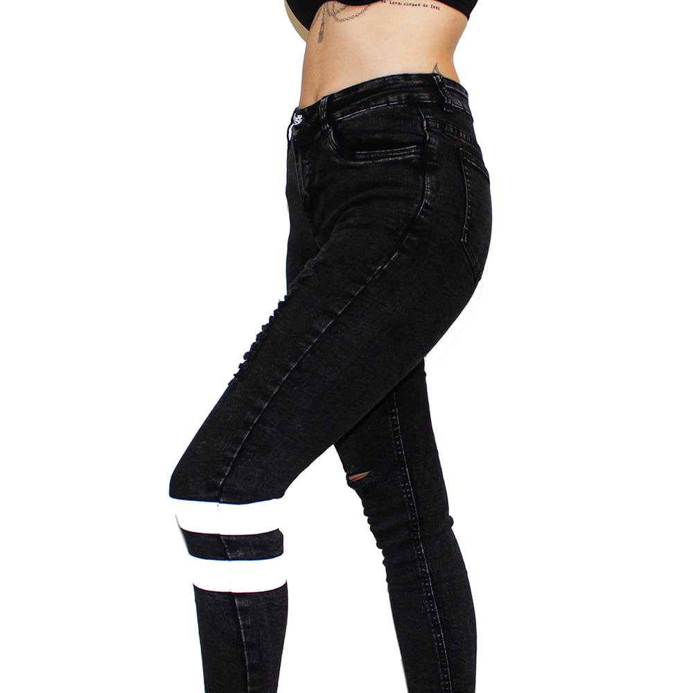 race stripe jeans