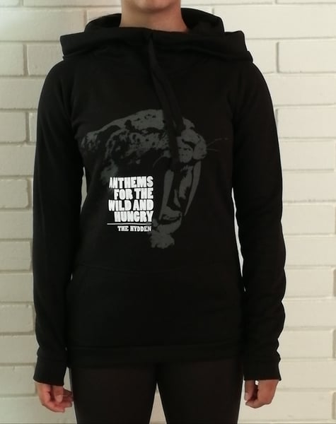 Image of The Hydden Ladies High Neck Raglan Hoody Black