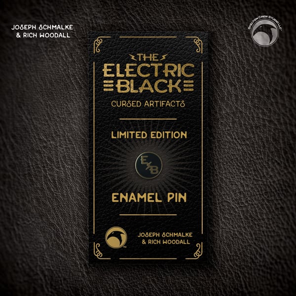 Image of The Electric Black: SIGNED Limited Edition Logo enamel pin! 