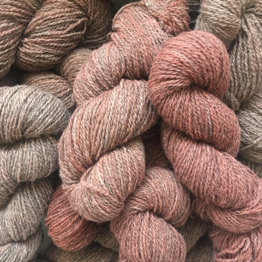 Image of Naturally Dyed Knitting Yarn- Burgandy Pink