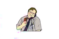 Office Space - Milton Enamel Pin