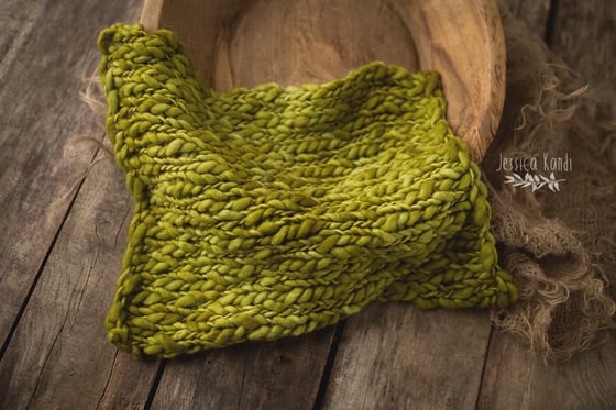 Image of lichen green merino knit layer