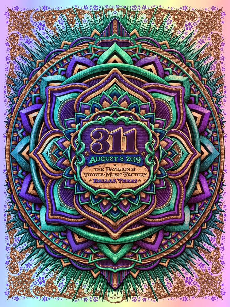 Image of 311 Gig Poster- Dallas Toyota Music Factory
