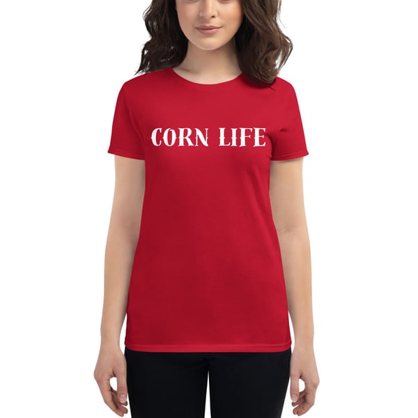 Image of Corn Life Women's Red Tee