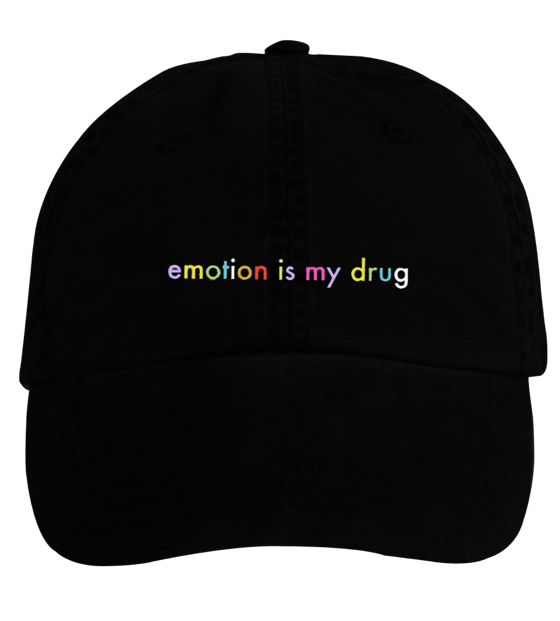 Image of 'emotion is my drug' dad hat