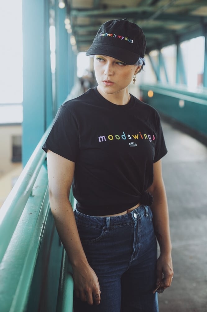 Image of mood swings rainbow tee