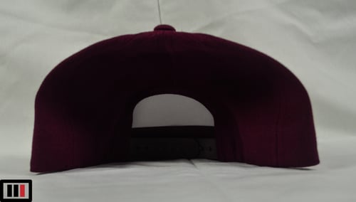 Image of Maroon Snapback ( black/grey )