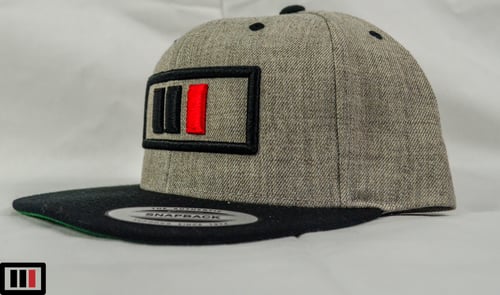 Image of Heather/black Snapback ( black/red )