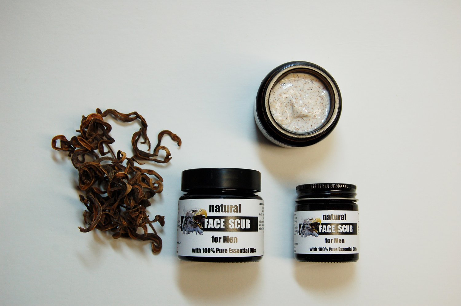 Image of Facial Scrub for Men with 100% Pure Organic Essential Oils - 30ml or 60ml size