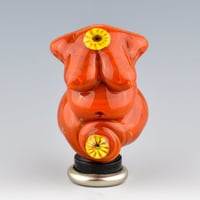 Image 1 of XL. Curvy Pumpkin Goddess- Lampwork Sculpture Bead