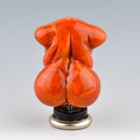 Image 4 of XL. Curvy Pumpkin Goddess- Lampwork Sculpture Bead
