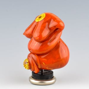 Image of XL. Curvy Pumpkin Goddess- Lampwork Sculpture Bead