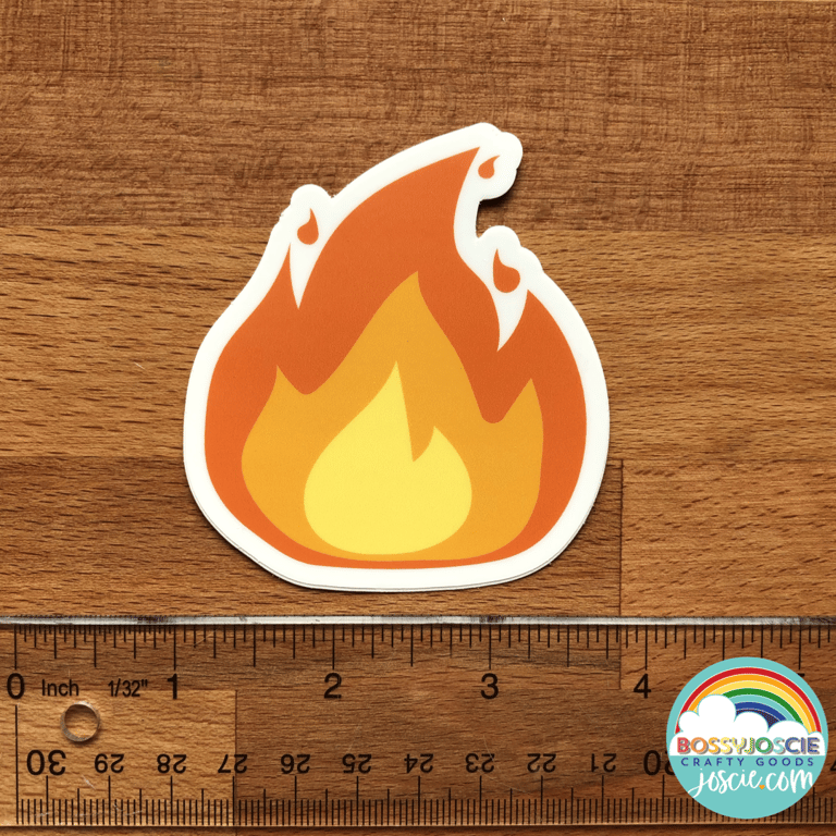 Large Fire Sticker