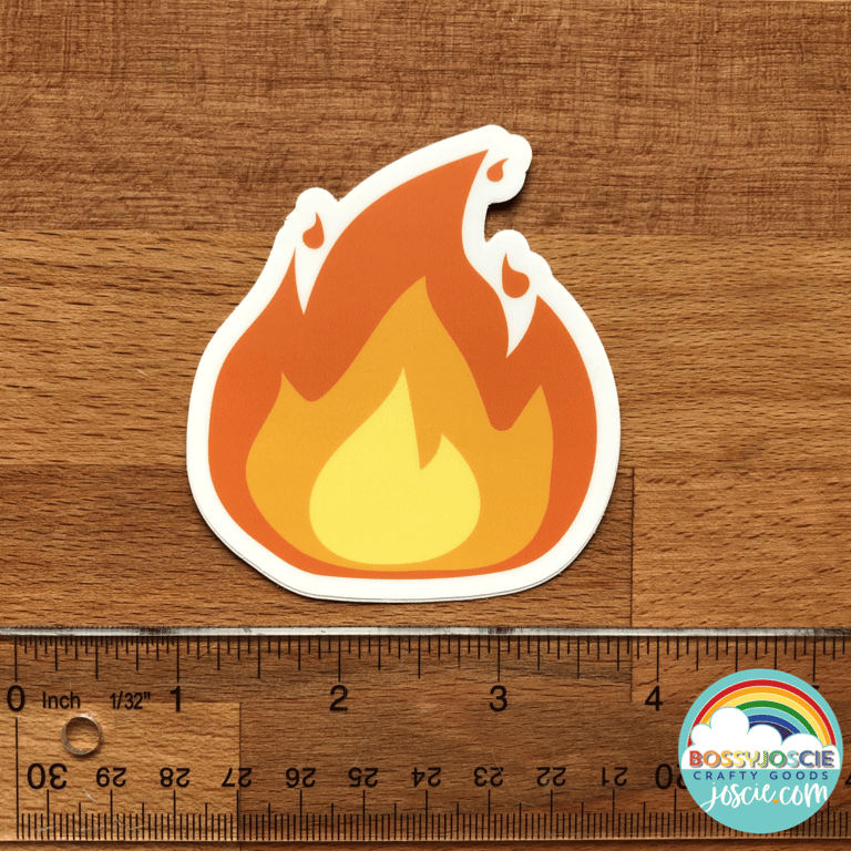 Large Fire Sticker | bossy Joscie