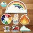 XL Rainbow and Cloud Sticker Image 2