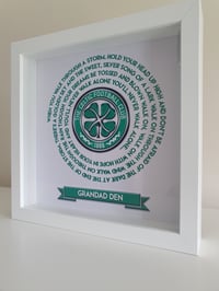 Celtic You'll Never Walk Alone box frames with free personalisation