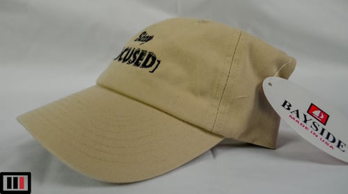 Image of [ Stay Focused ] Stone Dad Hat ( black )