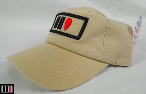 Image of Stone Dad Hat [ Hearts ] ( black )