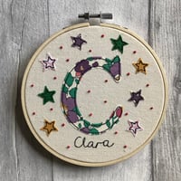 Image 3 of Liberty initial and star hoop 