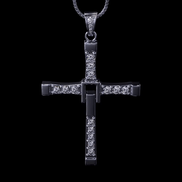 Image of FREE SILVER CROSS NECKLACE FAST & FURIOUS - VIN DIESEL