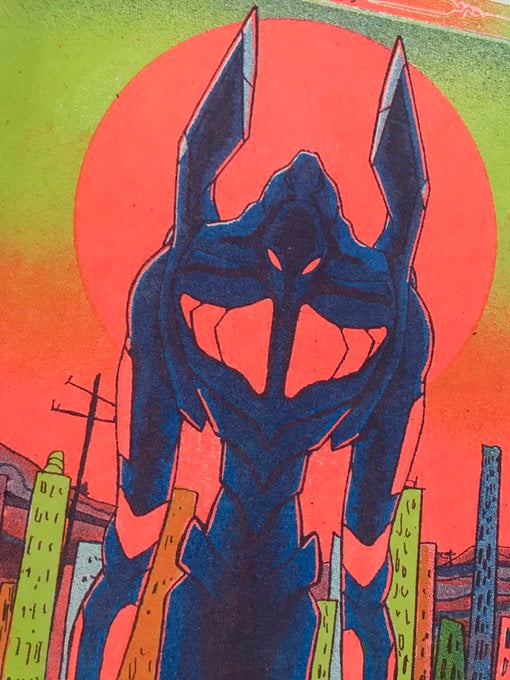Image of THE 13TH ANGEL Risograph Print