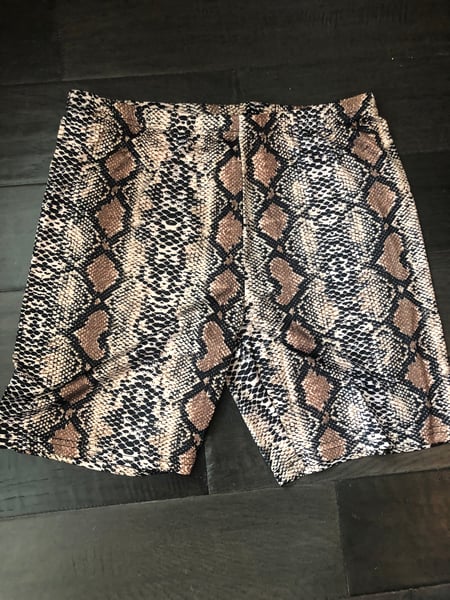 Image of Snake skin pattern shorts
