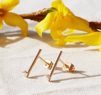 Image 1 of Gold Silver Bar Studs
