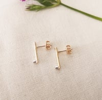Image 3 of Gold Silver Bar Studs