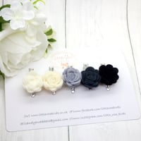 Image 1 of SET OF 5 Mono Rose Headbands or Clips