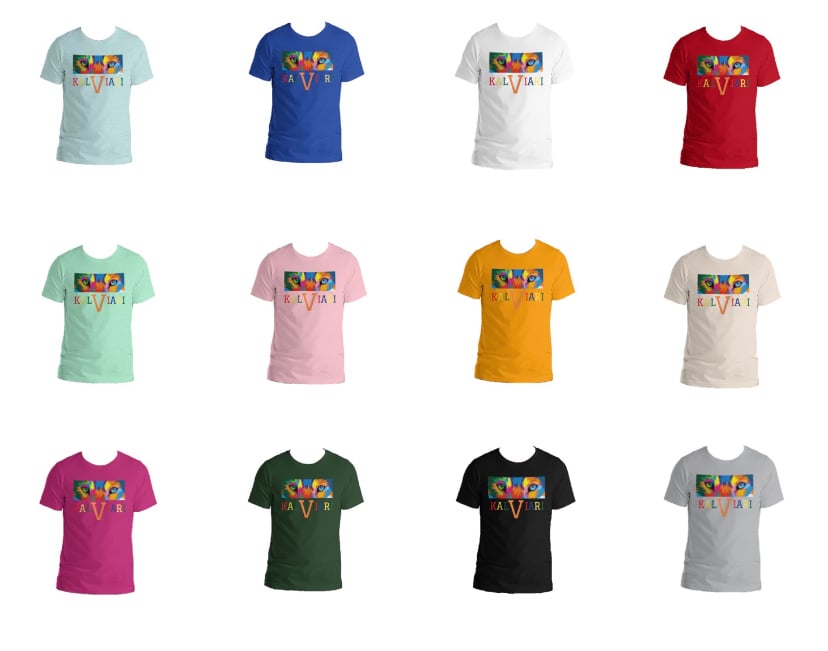 Image of KALVIARI UNIVERSITY KALEIDOSCOPE VISION TSHIRT (UNISEX) 12 COLORS AVAILABLE