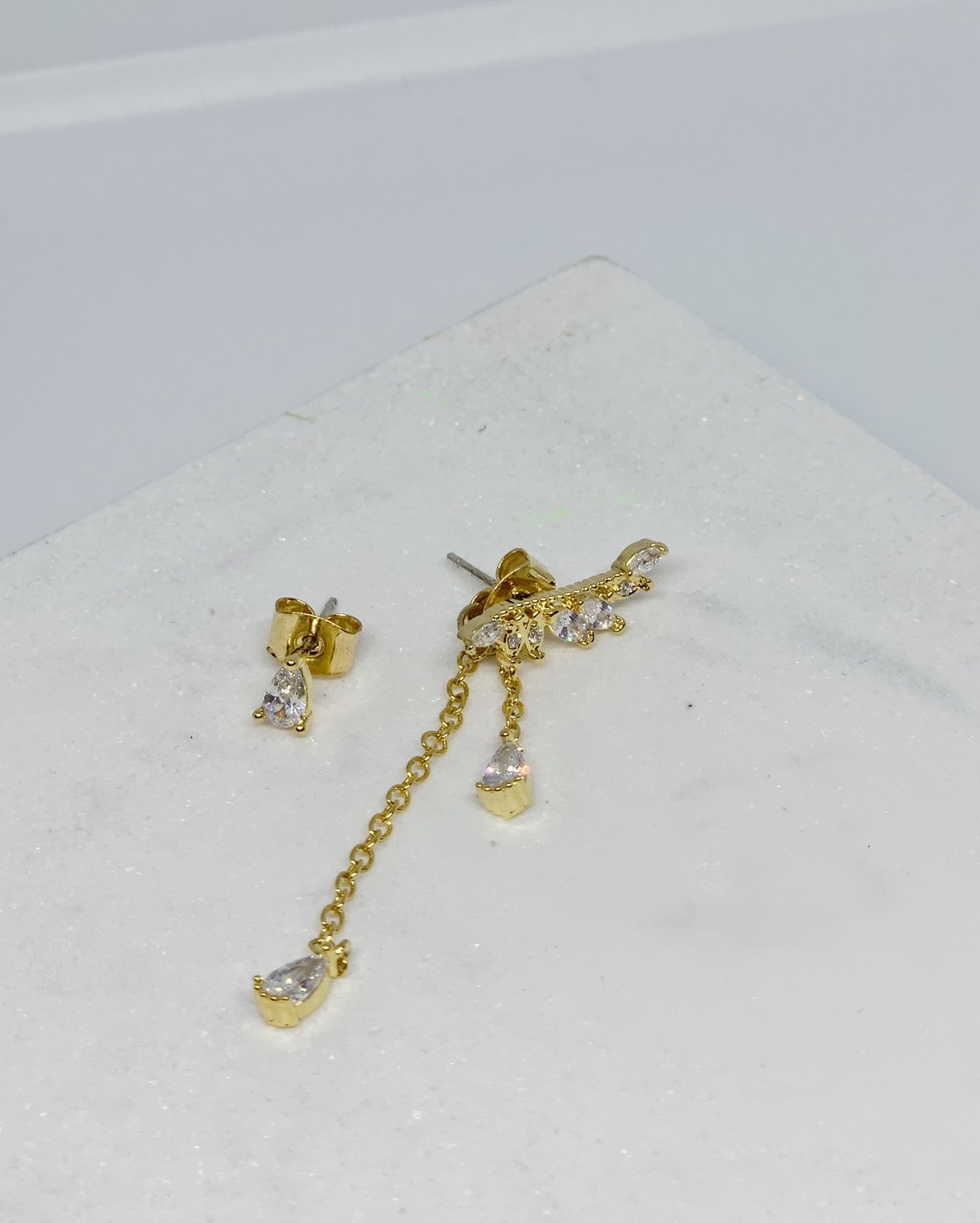 Image of Stud and Dangle Zirconia