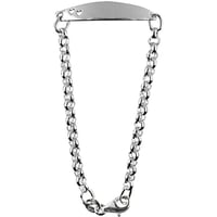 Belcher Child ID with 2 Cut out Hearts - Sterling Silver