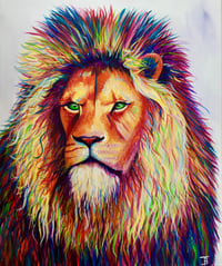 Image 1 of Zulu- Rainbow Lion Print
