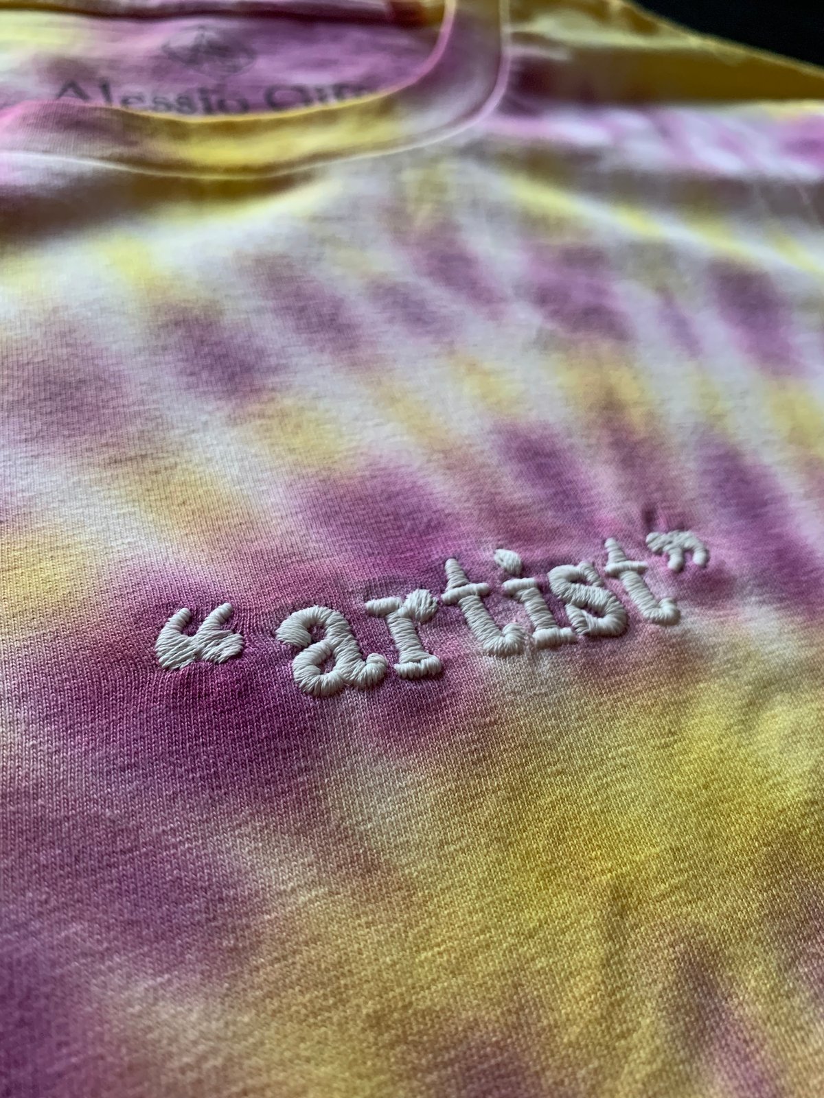 Image of TIE DYE - "artist" TEE - Glow in the dark P&W