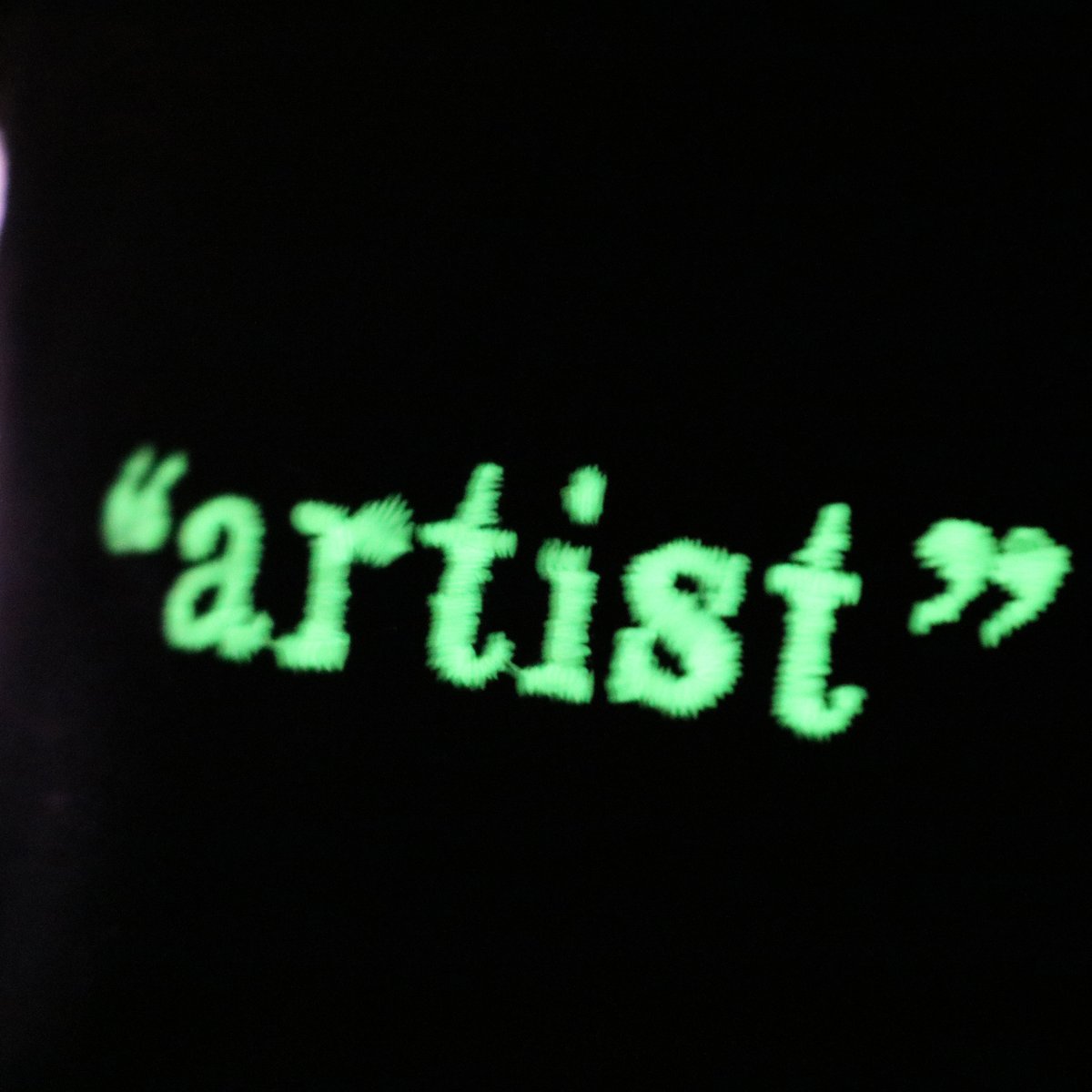Image of TIE DIYE "artist" TEE - Glow in the dark Black
