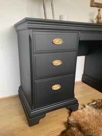 Image 5 of A beautiful black stag mahogany desk / dressing table.