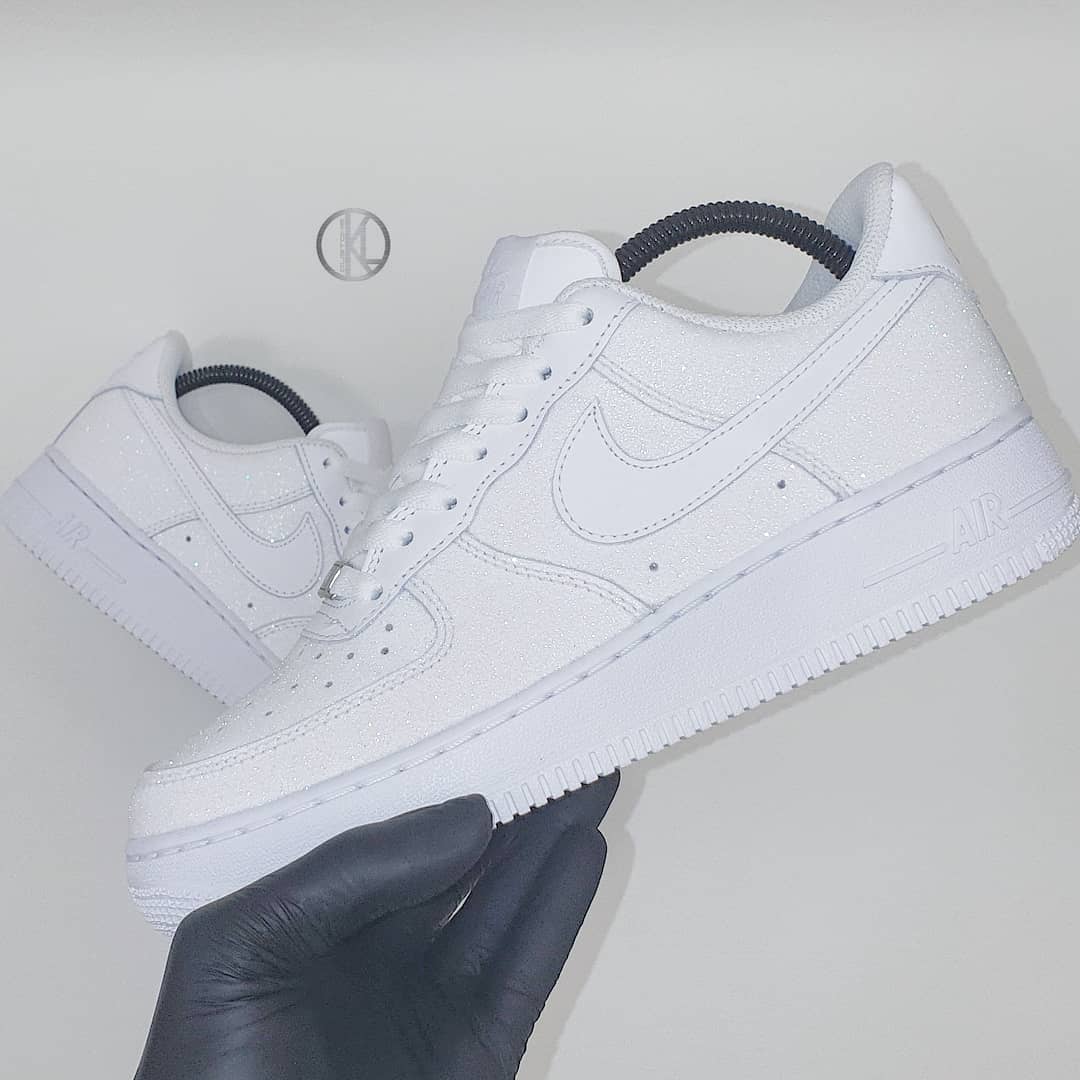 nike air force 1 white glitter