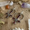 Red Enamel Inverted Cross Earrings