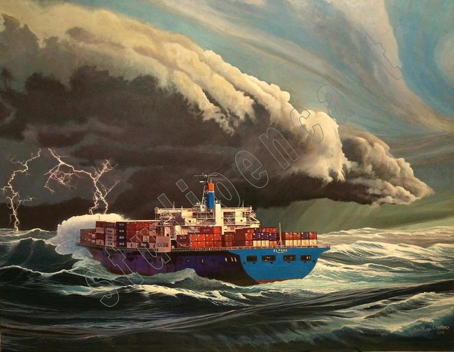 Image of El Faro's Last Sunset Canvas Print by Capt. Roger C. Horton